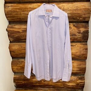💜Thomas PINK Men's Pastel Purple Shirt, with small pink detail on the sides